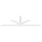 Ekena Millwork Richland Architectural Grade PVC Gable Bracket, 108"W x 27"H x 4"D x 4"F, 6/12 Pitch GBP108X27X0404RIC00 - alternate 2
